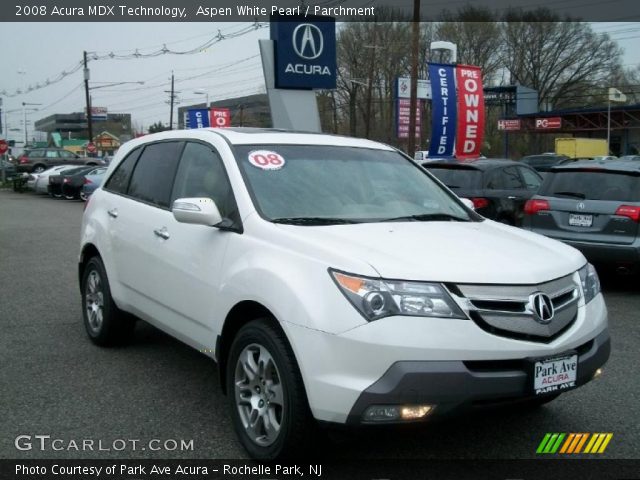 2008 Acura MDX Technology in Aspen White Pearl