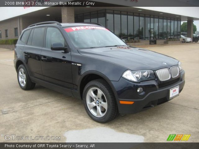 2008 BMW X3 3.0si in Monaco Blue Metallic