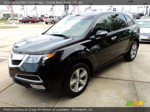 2011 Acura MDX Technology in Crystal Black Pearl