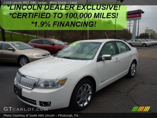 2008 Lincoln MKZ AWD Sedan in White Suede