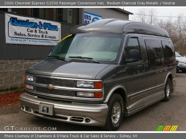 2000 Chevrolet Express G1500 Passenger Conversion Van in Medium Charcoal Gray Metallic