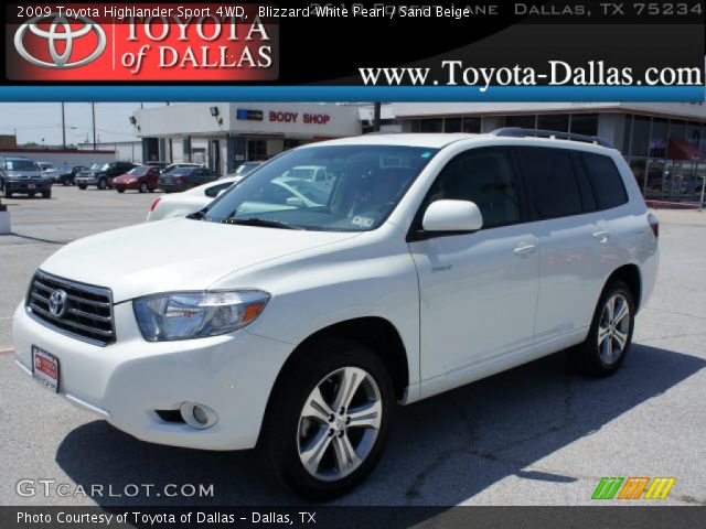 2009 Toyota Highlander Sport 4WD in Blizzard White Pearl