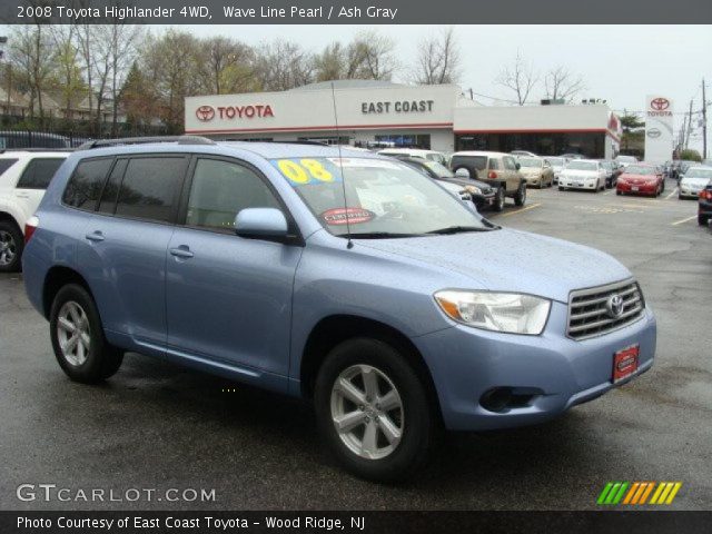 2008 Toyota Highlander 4WD in Wave Line Pearl