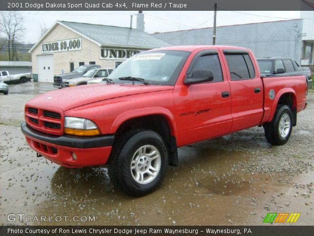 2001 Dodge Dakota Sport Quad Cab 4x4 in Flame Red