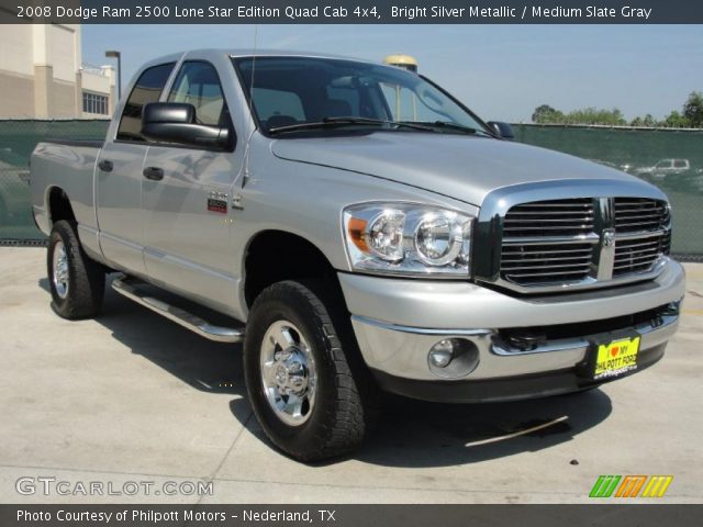 2008 Dodge Ram 2500 Lone Star Edition Quad Cab 4x4 in Bright Silver Metallic