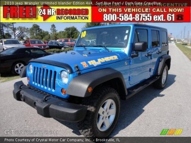 2010 Jeep Wrangler Unlimited Islander Edition 4x4 in Surf Blue Pearl