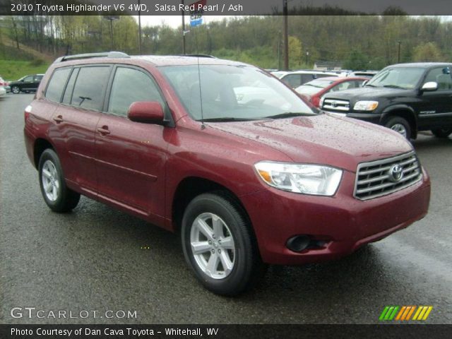 2010 Toyota Highlander V6 4WD in Salsa Red Pearl