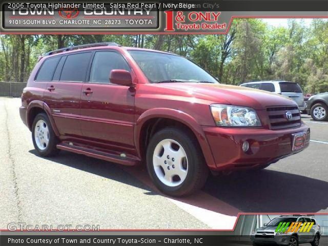 2006 Toyota Highlander Limited in Salsa Red Pearl