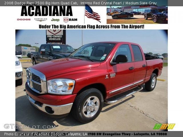 2008 Dodge Ram 2500 Big Horn Quad Cab in Inferno Red Crystal Pearl