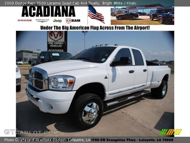 2009 Dodge Ram 3500 Laramie Quad Cab 4x4 Dually in Bright White