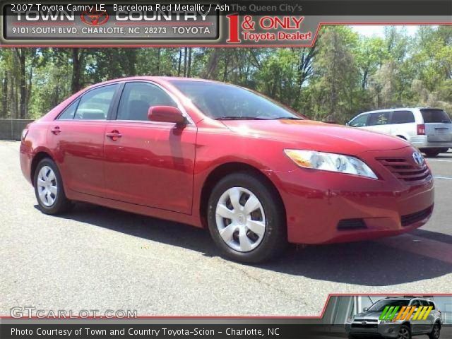 2007 Toyota Camry LE in Barcelona Red Metallic