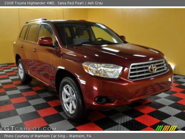 2008 Toyota Highlander 4WD in Salsa Red Pearl