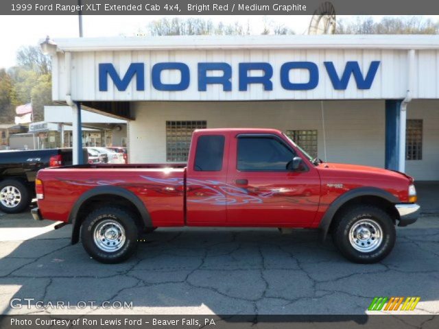 1999 Ford Ranger XLT Extended Cab 4x4 in Bright Red