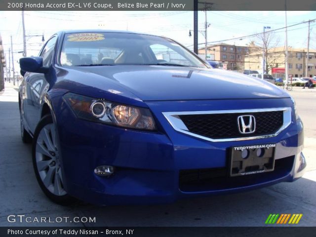 2008 Honda Accord EX-L V6 Coupe in Belize Blue Pearl