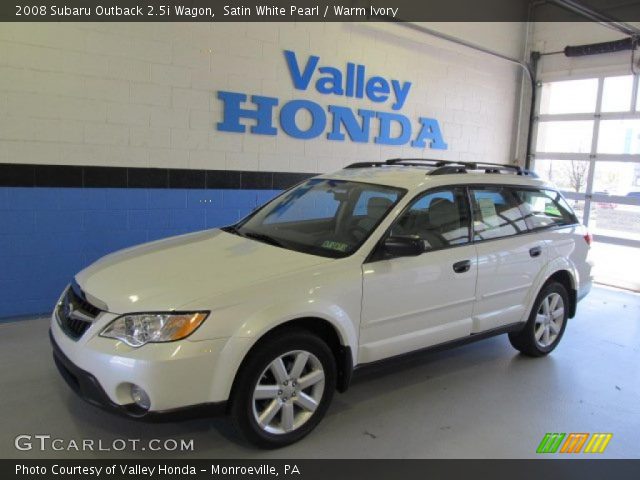 2008 Subaru Outback 2.5i Wagon in Satin White Pearl