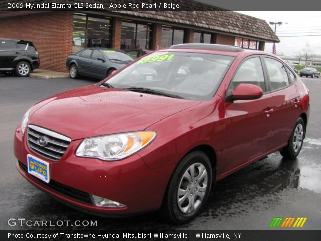 2009 Hyundai Elantra GLS Sedan in Apple Red Pearl