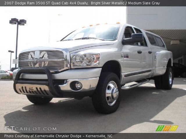 2007 Dodge Ram 3500 ST Quad Cab 4x4 Dually in Bright Silver Metallic