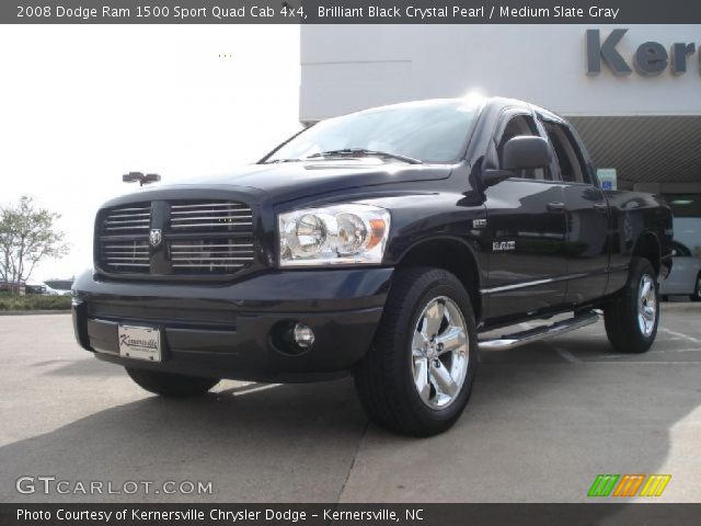 2008 Dodge Ram 1500 Sport Quad Cab 4x4 in Brilliant Black Crystal Pearl