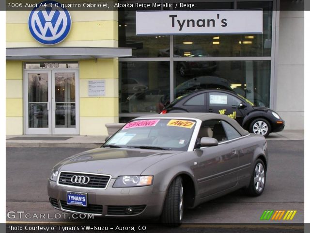 2006 Audi A4 3.0 quattro Cabriolet in Alpaka Beige Metallic