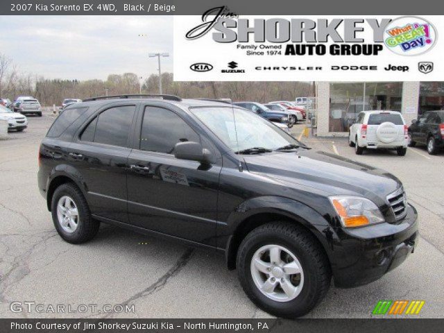 2007 Kia Sorento EX 4WD in Black