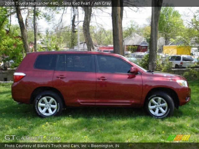 2008 Toyota Highlander 4WD in Salsa Red Pearl