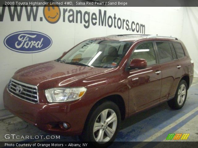 2008 Toyota Highlander Limited 4WD in Salsa Red Pearl