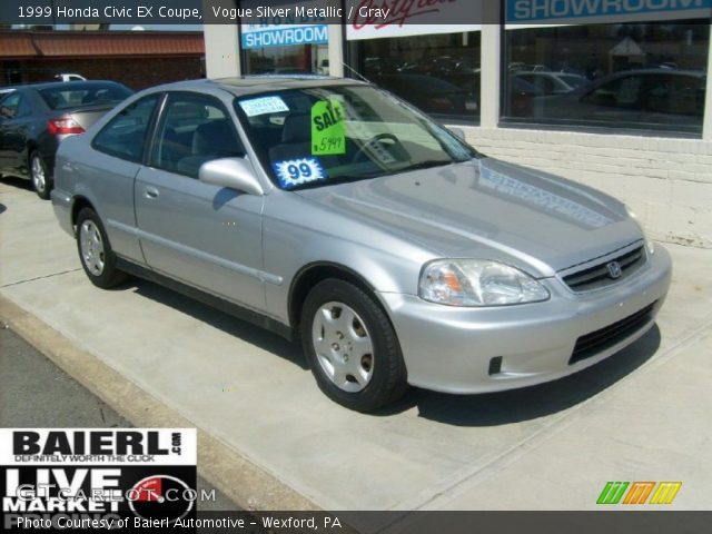 1999 Silver honda civic ex coupe