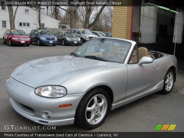 2000 Mazda MX-5 Miata LS Roadster in Highlight Silver Metallic