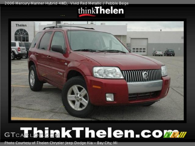 2006 Mercury Mariner Hybrid 4WD in Vivid Red Metallic