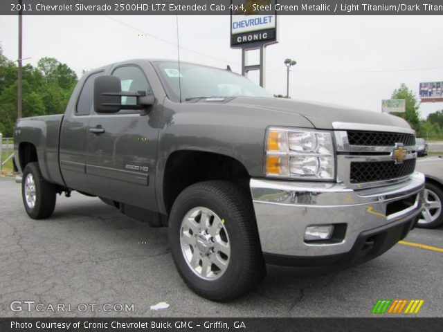 2011 Chevrolet Silverado 2500HD LTZ Extended Cab 4x4 in Steel Green Metallic