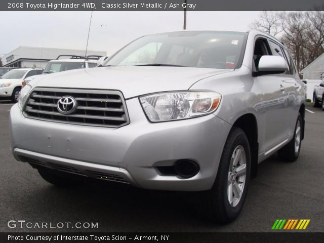 2008 Toyota Highlander 4WD in Classic Silver Metallic