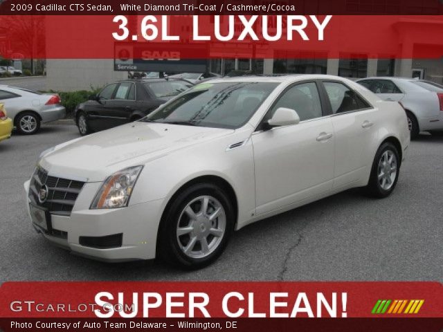 2009 Cadillac CTS Sedan in White Diamond Tri-Coat