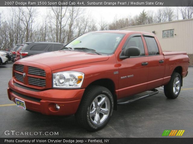 2007 Dodge Ram 1500 Sport Quad Cab 4x4 in Sunburst Orange Pearl
