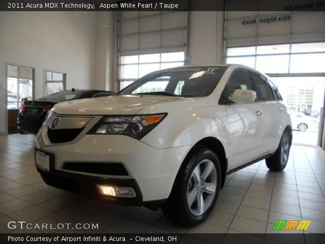 2011 Acura MDX Technology in Aspen White Pearl