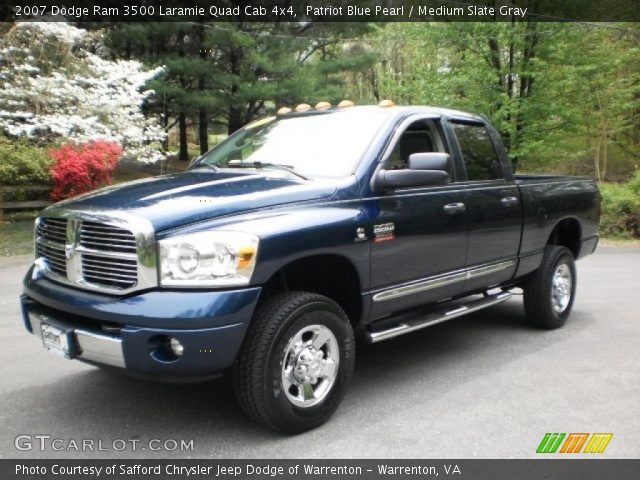 2007 Dodge Ram 3500 Laramie Quad Cab 4x4 in Patriot Blue Pearl