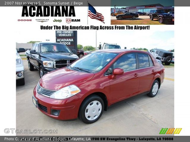2007 Nissan Versa S in Sonoma Sunset