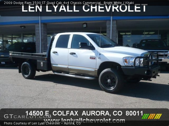 2009 Dodge Ram 3500 ST Quad Cab 4x4 Chassis Commercial in Bright White