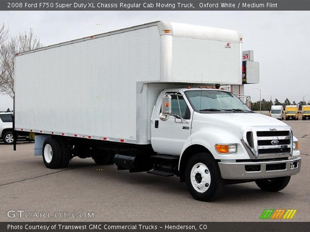 2008 Ford F750 Super Duty XL Chassis Regular Cab Moving Truck in Oxford White