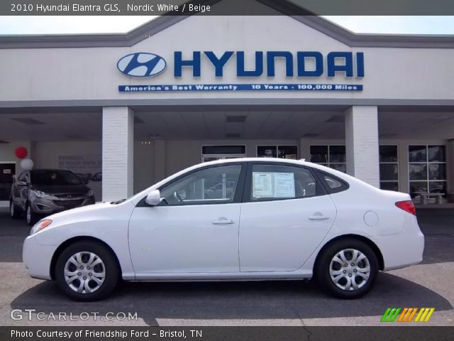 2010 Hyundai Elantra GLS in Nordic White