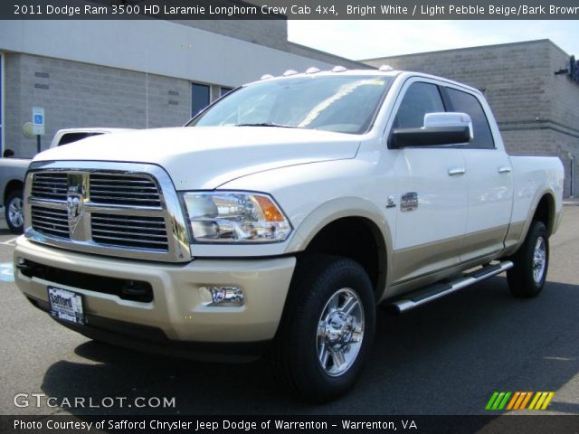 2011 Dodge Ram 3500 HD Laramie Longhorn Crew Cab 4x4 in Bright White