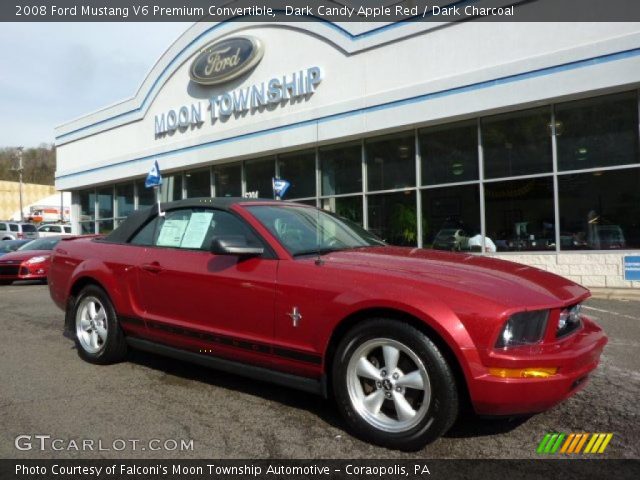 2008 Ford Mustang V6 Premium Convertible in Dark Candy Apple Red