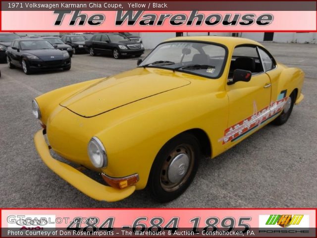 1971 Volkswagen Karmann Ghia Coupe in Yellow