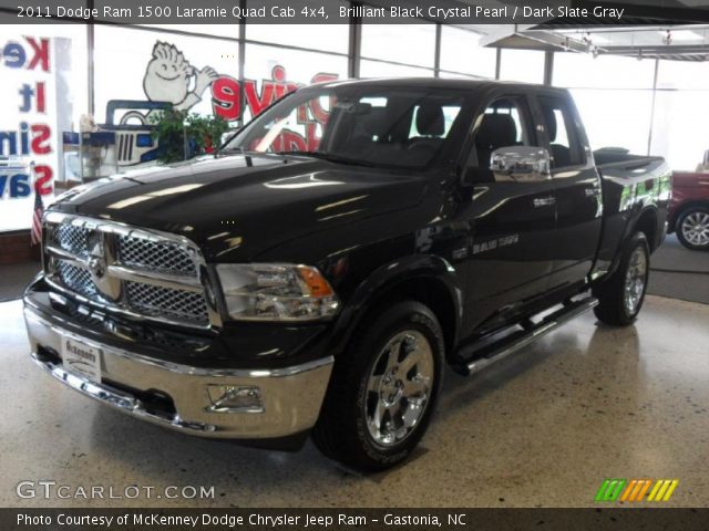 2011 Dodge Ram 1500 Laramie Quad Cab 4x4 in Brilliant Black Crystal Pearl