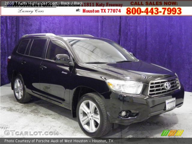 2008 Toyota Highlander Sport in Black