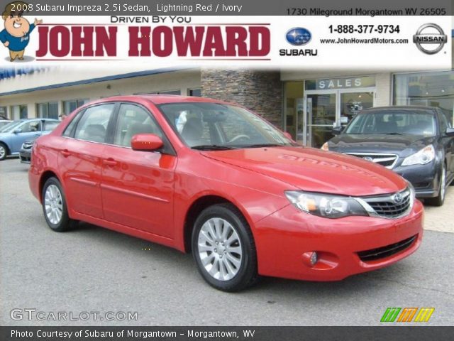 2008 Subaru Impreza 2.5i Sedan in Lightning Red