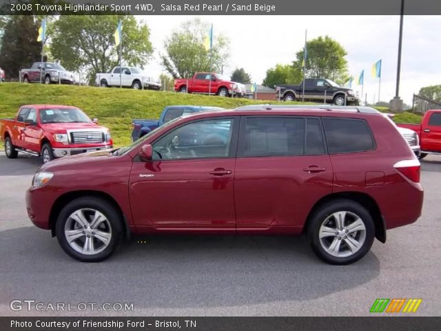 2008 Toyota Highlander Sport 4WD in Salsa Red Pearl