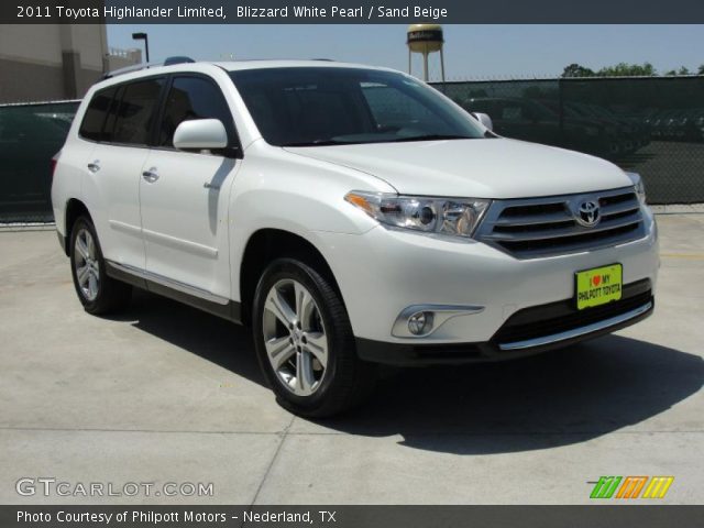 2011 Toyota Highlander Limited in Blizzard White Pearl