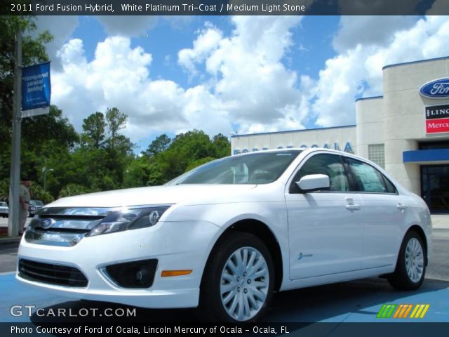2011 Ford Fusion Hybrid in White Platinum Tri-Coat