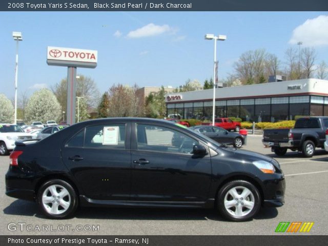 2008 Toyota Yaris S Sedan in Black Sand Pearl