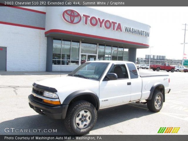 2003 Chevrolet S10 ZR2 Extended Cab 4x4 in Summit White